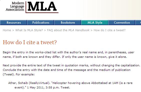 MLA Twitter Guidelines